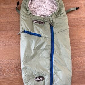 Papoose by 7am Enfant - Kids Sleeping Bag - Green with Blue Accents